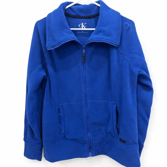 Calvin Klein Jackets & Blazers - Calvin Klein Large Blue Fleece Women's Jacket